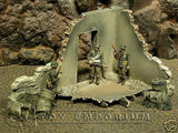 "RETIRED & BRAND NEW" Build-a-Rama 1:32 Hand Painted WWII Government Ruin