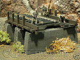 "RETIRED" Pro Built - Hand painted & Weathered Verlinden 1:35 Custom Built Deluxe Wooden Railway Bridge Ruin