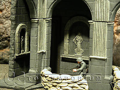 "RETIRED" Pro Built - Hand Painted & Weathered 1:35 WWII Deluxe 2 Story Monte Cassino Ruin