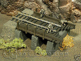 "RETIRED" Pro Built - Hand painted & Weathered Verlinden 1:35 Custom Built Deluxe Wooden Railway Bridge Ruin