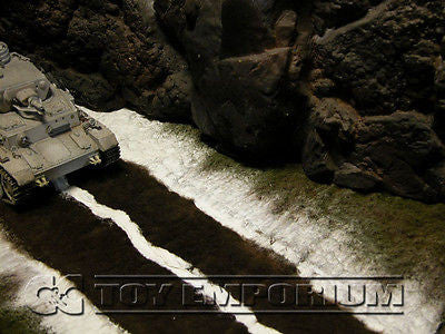 "BRAND NEW" Build-a-Rama 1:32 WWII Deluxe "Winter" Medium Snow/Low Grass & Dirt Road Mat  (24"x12)"