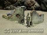 "RETIRED & BRAND NEW" Build-a-Rama 1:32 WWII Deluxe "Gate Wall Ruin" Set (2 Piece Set)