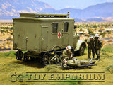 "BRAND NEW" Custom Built - Hand painted & Weathered 1:35 WWII Deluxe German DAK "Sd.Kfz.3 Maultier Ambulance -  Afrika"