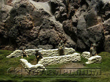 "RETIRED & BRAND NEW" Build-a-Rama 1:32 Hand Painted WWII Deluxe Straight Sandbag Wall Set #1 (5 Piece Set)