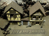 "BRAND NEW"Custom Built & Painted 1:35 Deluxe WWII Old German City Diorama 2 Building Set
