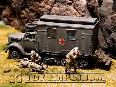 "BRAND NEW" Custom Built - Hand Painted & Weathered 1:35 WWII Deluxe German "Sd.Kfz.3 Maultier Ambulance - Normandy"