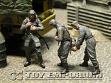 "BRAND NEW" Custom Built - Hand Painted & Weathered 1:35 WWII German "Luftwaffe Pilots" Soldier Set (3 Figure Set)