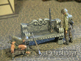 "BRAND NEW" 1:32 Custom Painted Deluxe Stone Bench Diorama Exclusive Piece