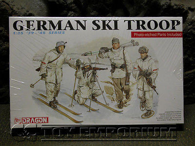 "BRAND NEW" Dragon Models 1:35 Scale Deluxe WWII "German Ski Troops" Model Kit