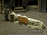 "RETIRED & BRAND NEW" Build-a-Rama 1:32 Hand Painted WWII Deluxe Sandbag Barricade Wall Section #3