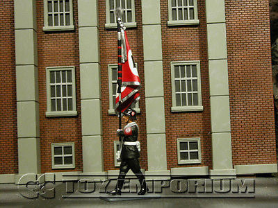 "RETIRED" King & Country 1:30 "Berlin 38' Series" Deluxe SS Marching Flag Bearer