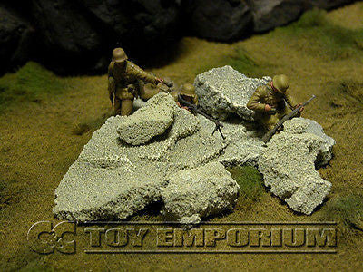 "RETIRED & BRAND NEW" Build-a-Rama 1:32 Hand Painted WWII Loose Stone Set (6 Piece Set)