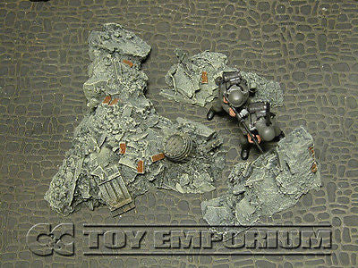 "RETIRED & BRAND NEW" Build-a-Rama 1:32 Hand Painted WWII Deluxe Rubble Pile #2 Set (3 Piece Set)