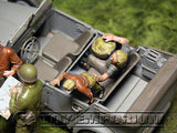 "BRAND NEW" Custom Built - Hand painted & Weathered 1:35 Deluxe WWII "Which Way To Berlin" Set (5 Figures & Car Set)