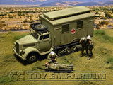 "BRAND NEW" Custom Built - Hand painted & Weathered 1:35 WWII Deluxe German DAK "Sd.Kfz.3 Maultier Ambulance -  Afrika"