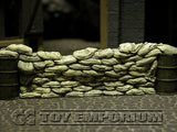 "RETIRED & BRAND NEW" Build-a-Rama 1:32 Hand Painted WWII Deluxe Sandbag Barricade Wall Section #1