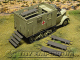 "BRAND NEW" Custom Built - Hand painted & Weathered 1:35 WWII Deluxe German DAK "Sd.Kfz.3 Maultier Ambulance -  Afrika"