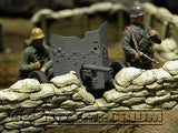 "RETIRED & BRAND NEW" Build-a-Rama 1:32 Hand Painted WWII Deluxe Sandbag Trench Wall Set #1 (5 Piece Set)