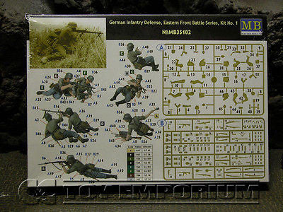 "BRAND NEW" Master Box Models 1:35 Scale Deluxe WWII "German Infantry - Defense" Model Kit