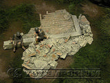 "RETIRED & BRAND NEW" Build-a-Rama 1:32 Hand Painted WWII Bombed Out Foundation