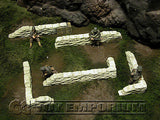 "RETIRED & BRAND NEW" Build-a-Rama 1:32 Hand Painted WWII Deluxe Straight Sandbag Wall Set #1 (5 Piece Set)