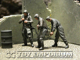 "BRAND NEW" Custom Built - Hand Painted & Weathered 1:35 WWII German "Luftwaffe Pilots" Soldier Set (3 Figure Set)