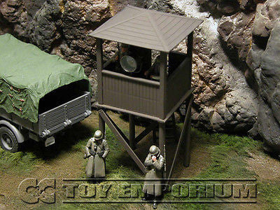 "BRAND NEW" Custom Built & Hand Painted 1:35 WWII Deluxe German Infantry "Watch Tower" Soldier Set (4 Figure Set)