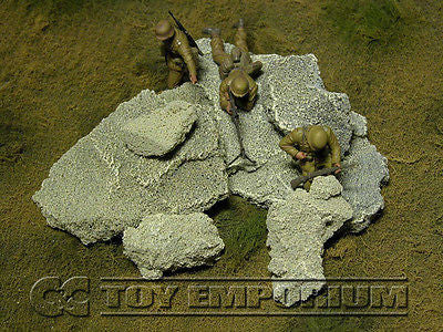 "RETIRED & BRAND NEW" Build-a-Rama 1:32 Hand Painted WWII Loose Stone Set (6 Piece Set)