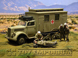 "BRAND NEW" Custom Built - Hand painted & Weathered 1:35 WWII Deluxe German DAK "Sd.Kfz.3 Maultier Ambulance -  Afrika"