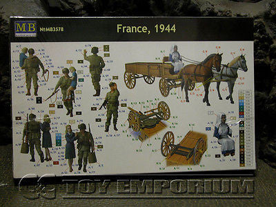 "BRAND NEW" Master Box Models 1:35 Scale Deluxe WWII "US Soldiers - France, 1944" Model Kit