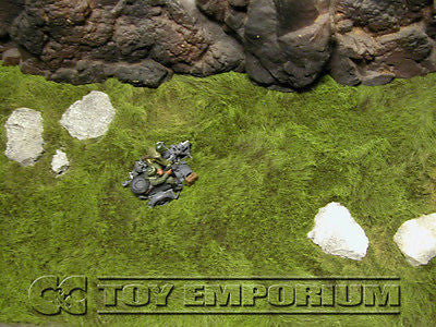 "BRAND NEW" Build-a-Rama 1:32 Deluxe "Pasture With Stones" Battlefield Table Mat  (24"x12")