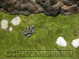 "BRAND NEW" Build-a-Rama 1:32 Deluxe "Pasture With Stones" Battlefield Table Mat  (24"x12")