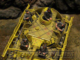 "BRAND NEW" Custom Built - Hand Painted & Weathered 1:35 WWII German "SS Panzer Crew " Set (5 Figure Set)