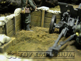 "RETIRED & BRAND NEW" Build-a-Rama 1:32 Hand Painted WWII Deluxe Sandbag Trench Wall Set #1 (5 Piece Set)