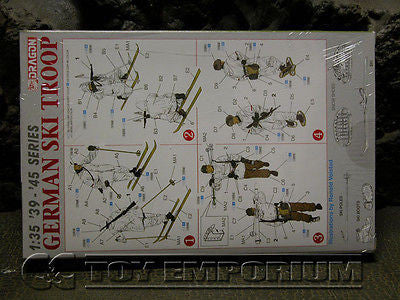 "BRAND NEW" Dragon Models 1:35 Scale Deluxe WWII "German Ski Troops" Model Kit