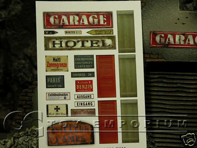 "BRAND NEW" Build-a-Rama 1:32 Authentic WWII Street Front Sign Set