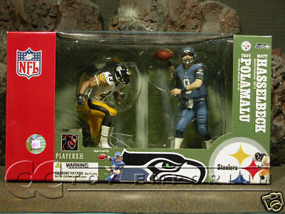 VERY RARE!  McFarlane -  Hasselbeck vs Polamalu Box Set