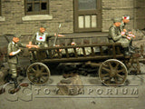 "BRAND NEW" Custom Built & Hand Painted 1:35 WWII German Wooden Cart w/ 5 Soldiers
