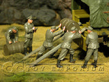 "BRAND NEW" Custom Built & Hand Painted 1:35 WWII German Soldiers Loading Drums (5 Figure Set)