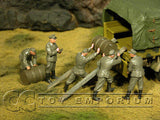 "BRAND NEW" Custom Built & Hand Painted 1:35 WWII German Soldiers Loading Drums (5 Figure Set)