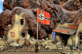 "RETIRED & BRAND NEW" Build-a-Rama 1:32 Scale Hand Painted WWII German Battle Flag Pole Set