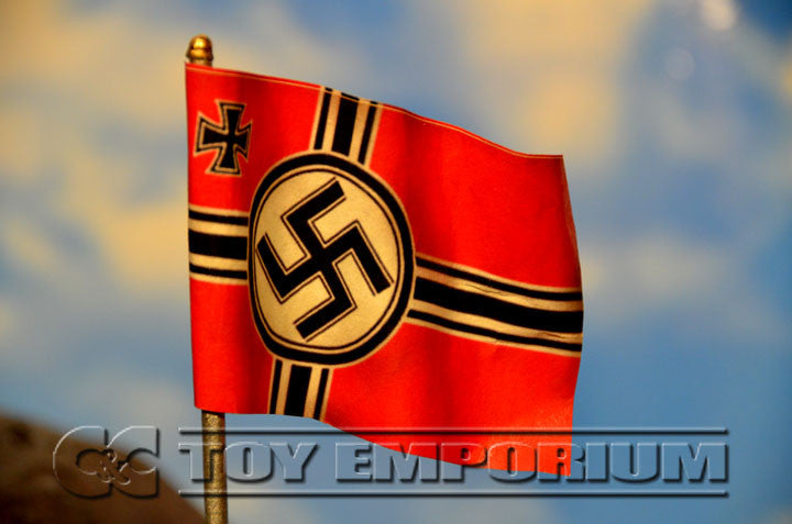 "RETIRED & BRAND NEW" Build-a-Rama 1:32 Scale Hand Painted WWII German Battle Flag Pole Set