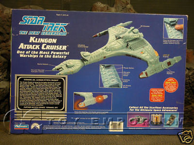 "VERY RARE" Star Trek "TNG" Klingon Attack Cruiser MIB