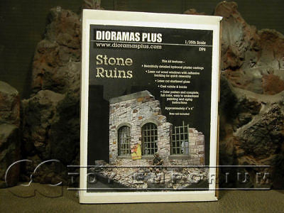 "BRAND NEW" Dioramas Plus 1:35 Deluxe 1 Story Stone Ruin Kit