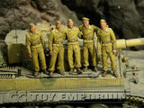 "BRAND NEW" Custom Built - Hand Painted & Weathered 1:35 WWII German "DAK Tiger 1 Tank Crew" Soldier Set (5 Figure Set)