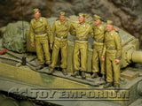 "BRAND NEW" Custom Built - Hand Painted & Weathered 1:35 WWII German "DAK Tiger 1 Tank Crew" Soldier Set (5 Figure Set)