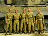 "BRAND NEW" Custom Built - Hand Painted & Weathered 1:35 WWII German "DAK Tiger 1 Tank Crew" Soldier Set (5 Figure Set)
