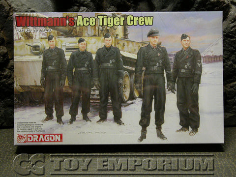 "BRAND NEW" Dragon Models 1:35 Scale Deluxe WWII "Michael Wittmann's Tiger 1 Ace Crew" Model Kit