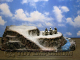 "BRAND NEW" 1:32 Custom Painted & Weathered Deluxe Large Winter Mountain Diorama Platform Exclusive