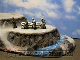 "BRAND NEW" 1:32 Custom Painted & Weathered Deluxe Large Winter Mountain Diorama Platform Exclusive